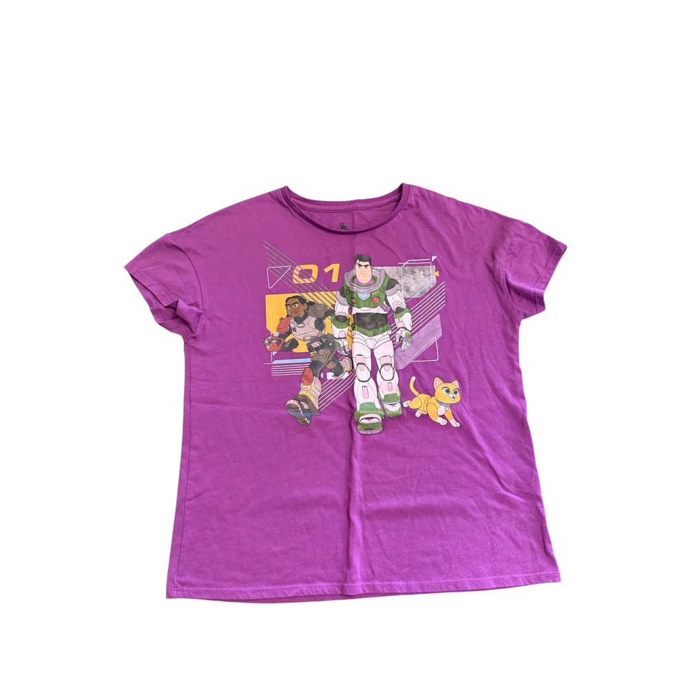 Disney Lightyear Buzz Alisha Sox Graphic Tee Purple Kids XL 14 Shirt
